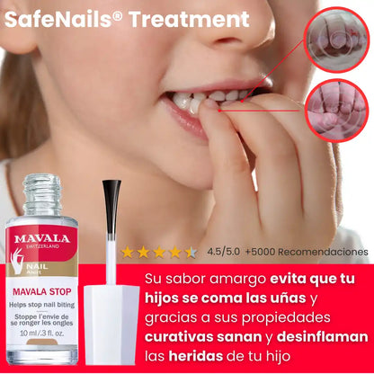 SafeNails® Treatment esmalte natural para dejar de morderse las uñas y chuparse los dedos + 3 E-Books GRATIS