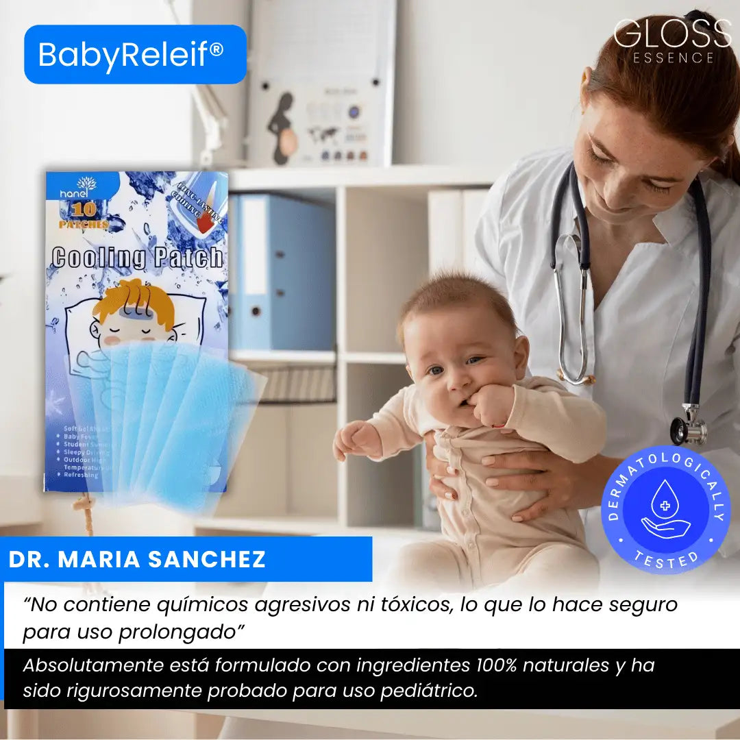 Kit BabyReleif® x10 unds tratamiento de hidrogel que reducen la fiebre y quitan dolores de cabeza