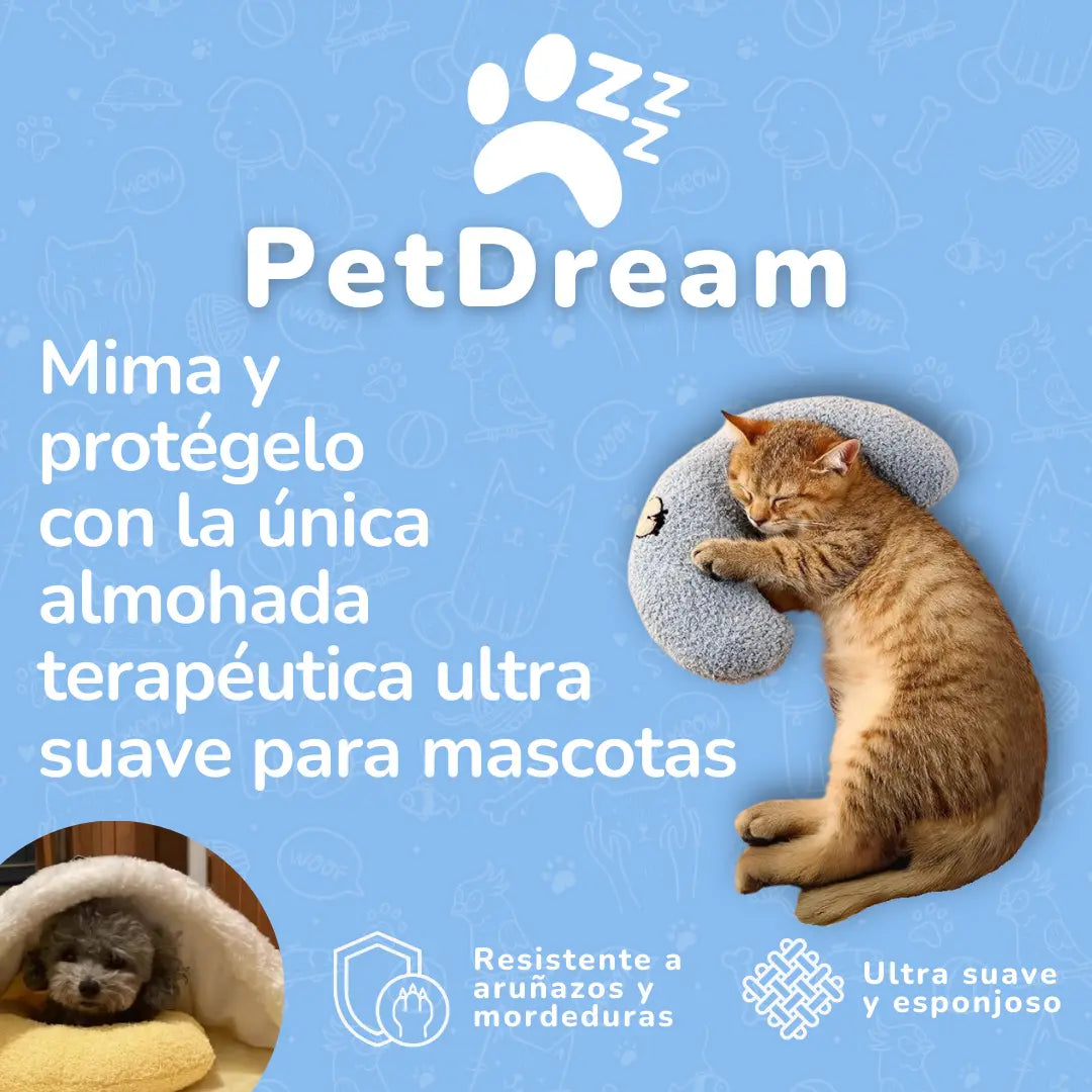 PetDreamt® almohada terapéutica ultra suave para mascotas